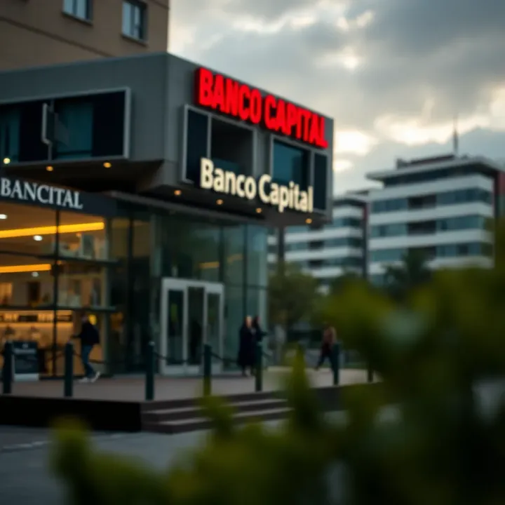 Conceptual graphic illustrating financial security and trusted banking services offered by Banco Capital