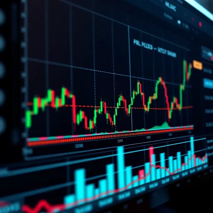 Graph displaying currency pairs with high nighttime liquidity and volatility on a dark background
