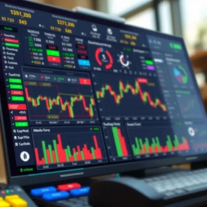 Dashboard showing a variety of trading tools and real-time market analytics