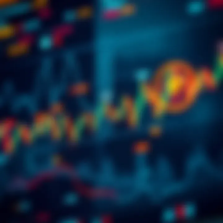 Conceptual representation of market impact with fluctuating digital graphs and regulatory symbols