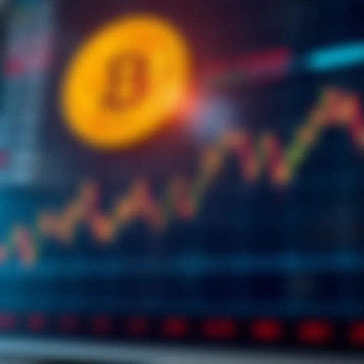 Graph showing Bitcoin price fluctuations over time with key market indicators