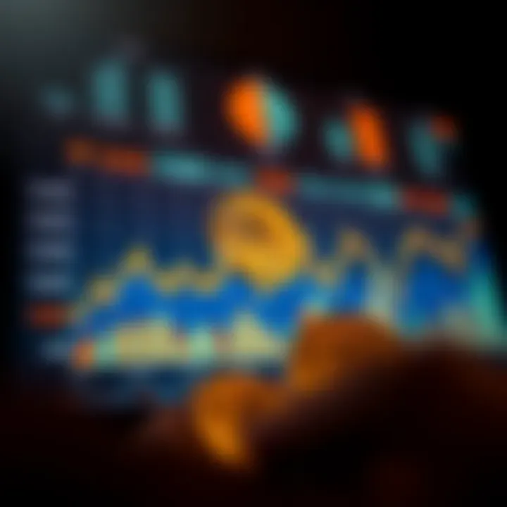 Graph showing Bitcoin price trends influenced by economic factors and global events