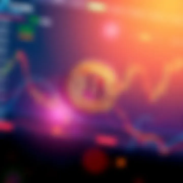 Chart showing Bitcoin price trends and technical analysis indicators