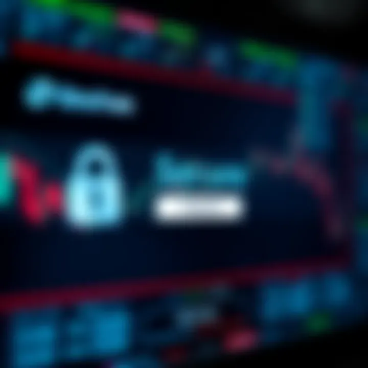 Secure Login Interface for Safe Trading Experience Secure login interface with password protection on digital screen