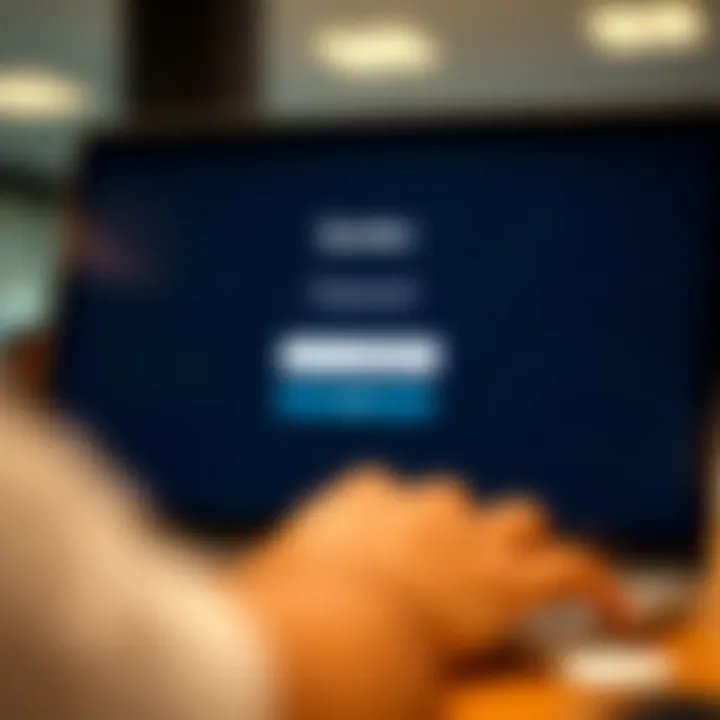 User interface showing login screen with secure password entry on Quotex platform