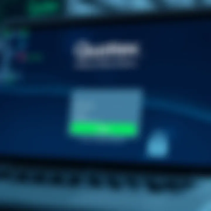 Secure login interface for accessing Quotex affiliate platform