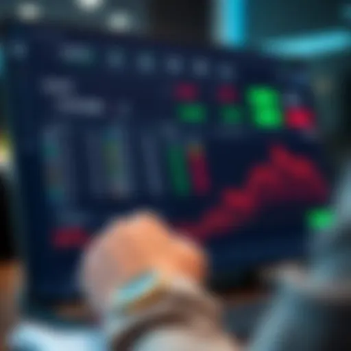 Interface dashboard of the QuoTeX trading platform showing investment options and analytics