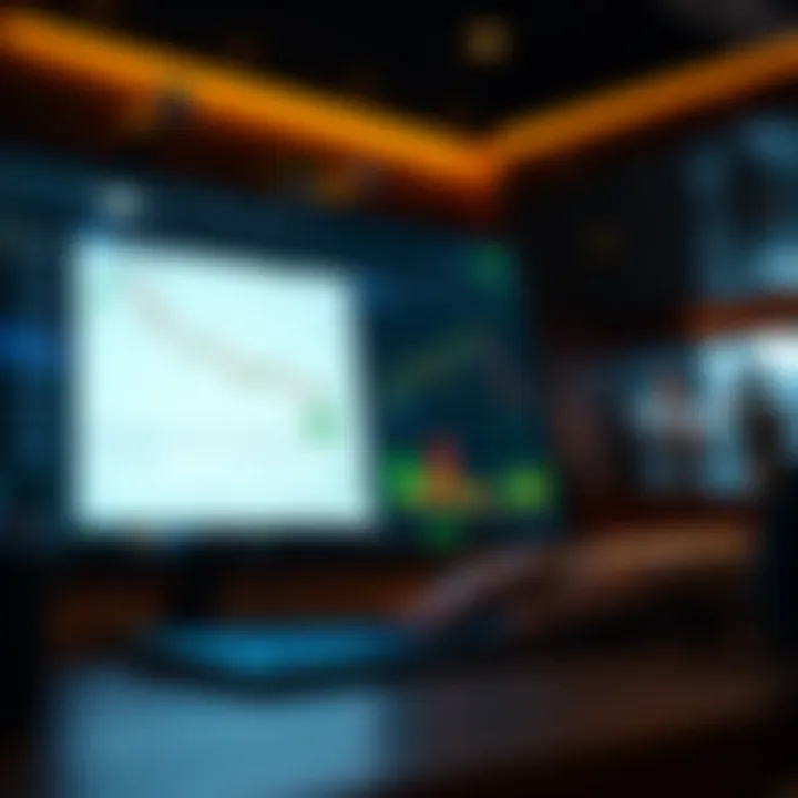 Screenshot of Quotex trading platform showing demo account interface with charts and tools