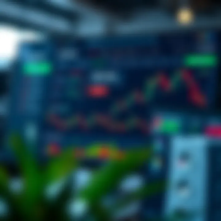 Trading platform interface displaying demo account dashboard with various financial instruments and charts