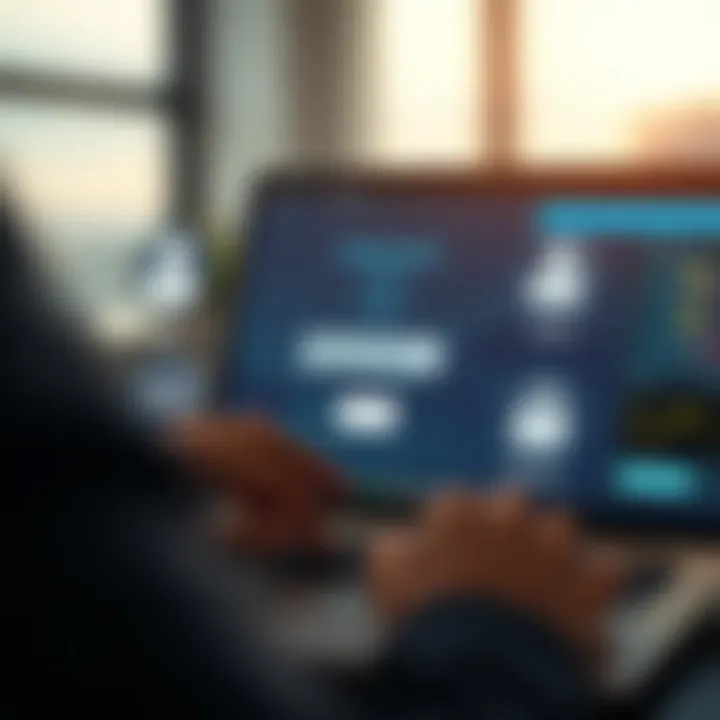 Illustration of password recovery options with security icons and user support elements