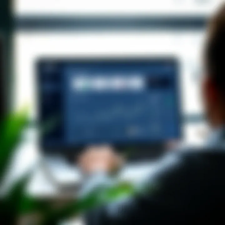 User navigating the Quotex platform dashboard after successful login on a laptop