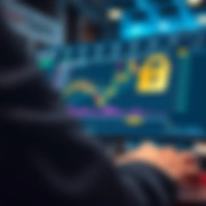 User navigating the IQ Option trading platform interface with security settings visible