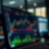 Interface of IQ Option trading platform showing various asset options and real-time charts