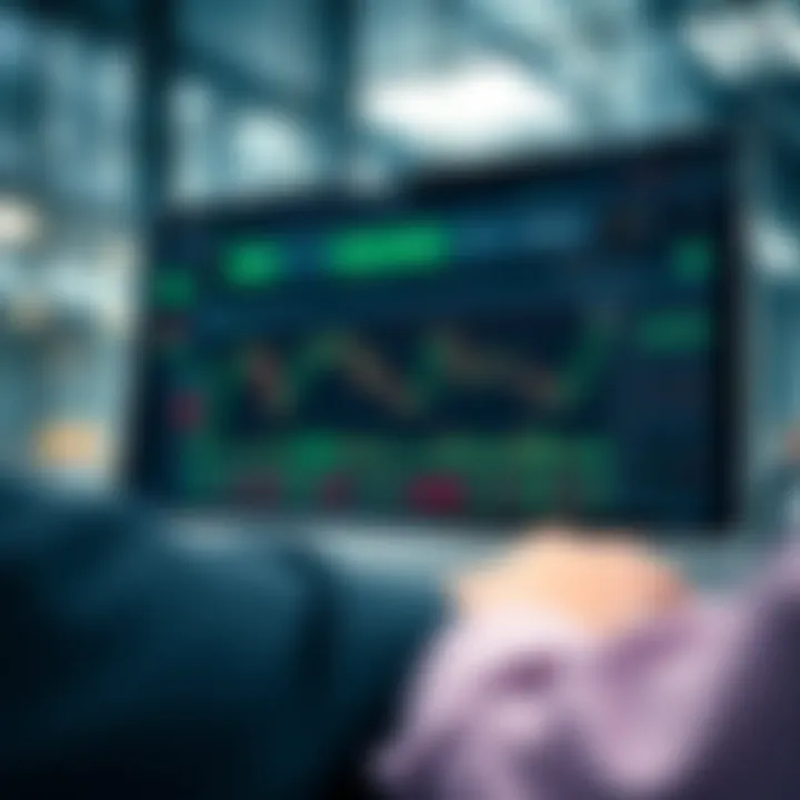 Secure digital trading platform interface showing market charts and data