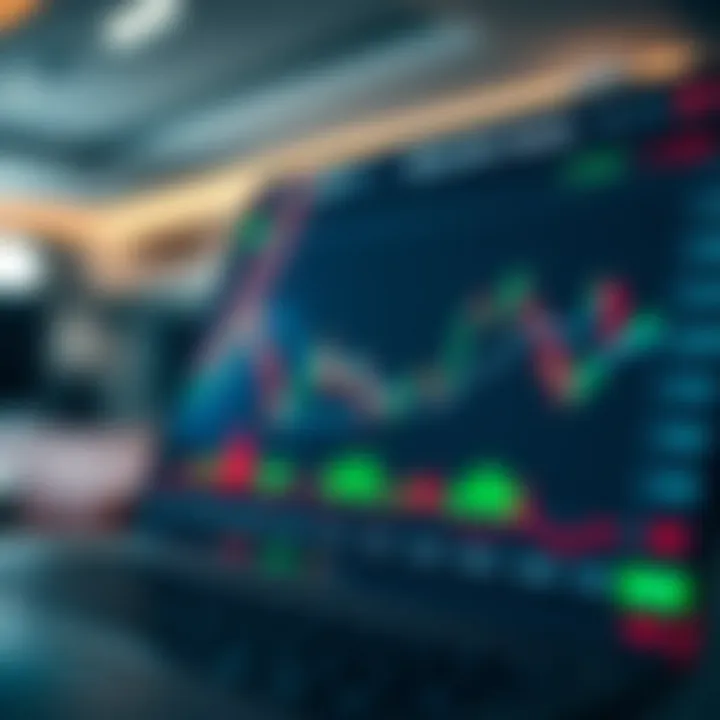 Visualization of financial assets and trading strategy icons on an online platform