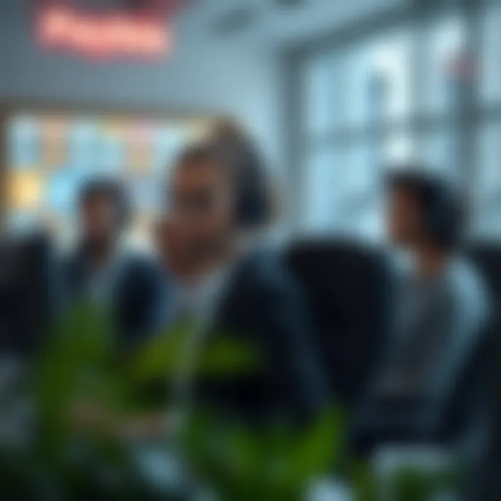 Customer support team assisting users with cryptocurrency transactions in a global context