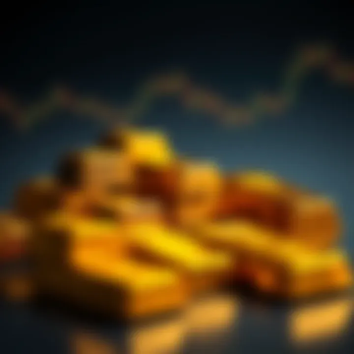 Standard Gold Bar Weights in International Markets Various gold bars arranged to show different standard weights used in international gold markets