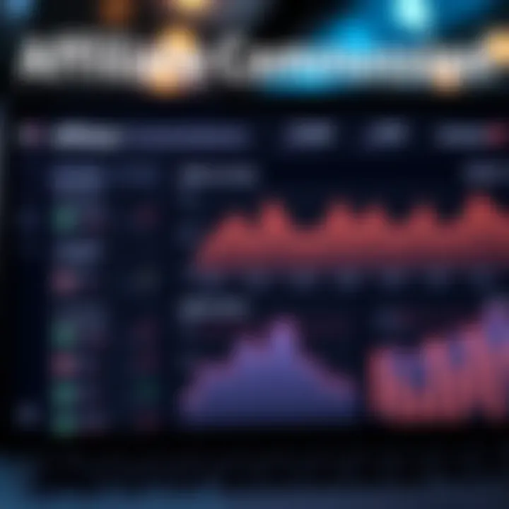 Dashboard showing affiliate commission statistics and earnings overview