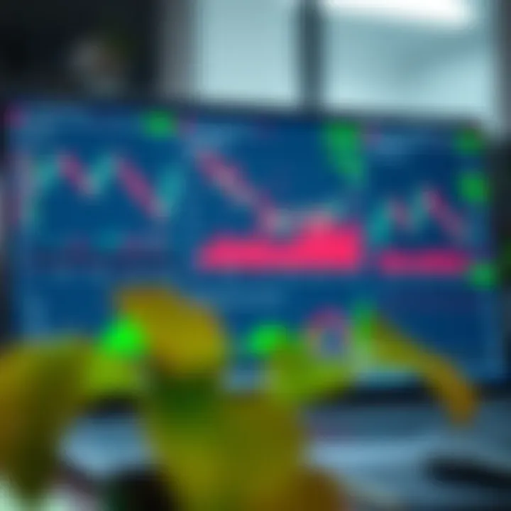 User interface of an online trading platform displaying charts and trading options