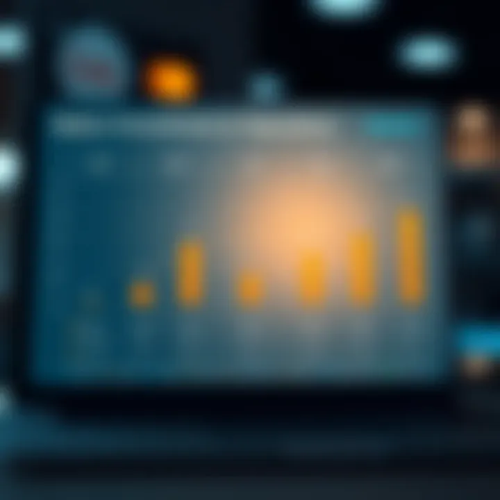 Graph showing different types of financial operations available on Quotex with investment performance indicators