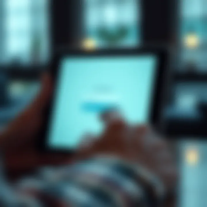 User accessing the Quotex login page on a digital device