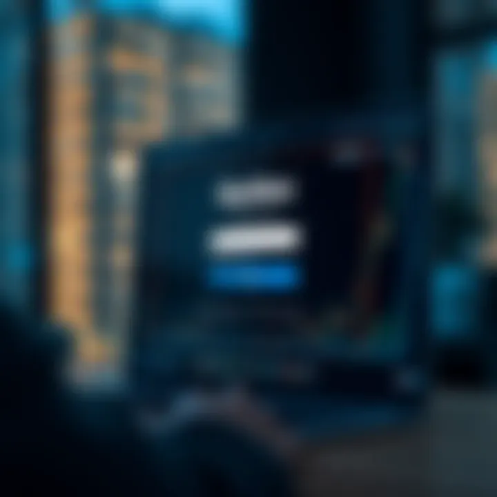 User interface showing secure login screen of Quotex platform