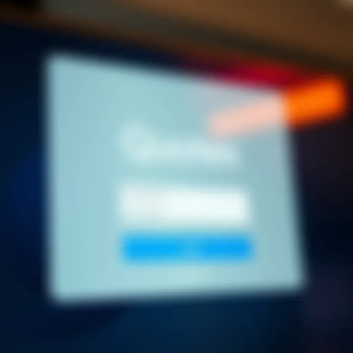 Login screen interface of Quotex platform showing fields for username and password