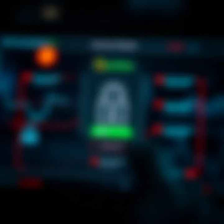 Secure login screen showcasing encryption and protection features for online financial transactions