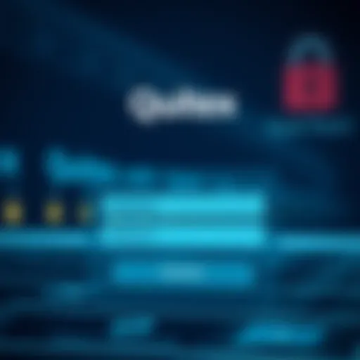 Secure login interface of Quotex platform with username and password fields