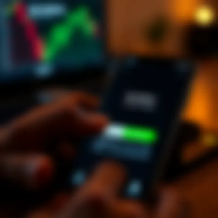 Safe download process of IQ Option application on a mobile device