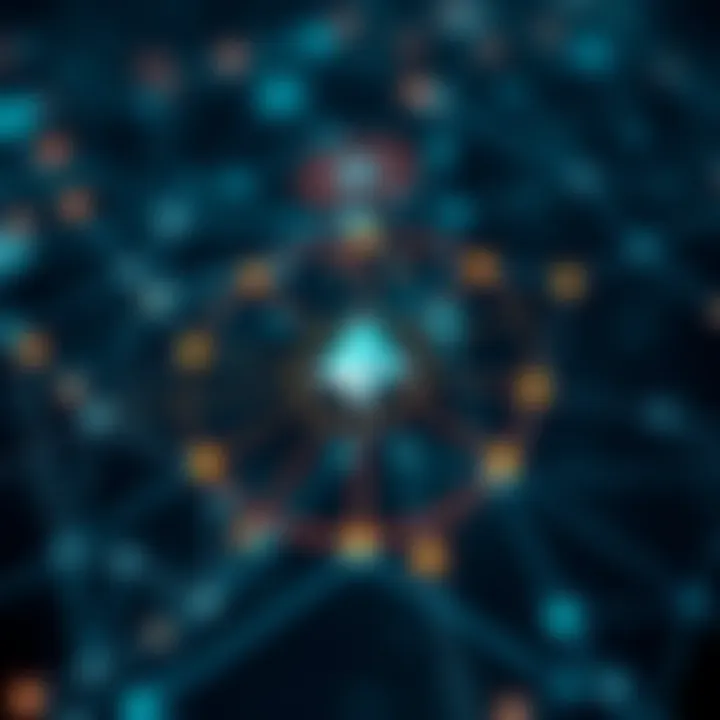 Stellar Blockchain Network and Transaction Dynamics Diagram illustrating Stellar blockchain network connections and transaction flows