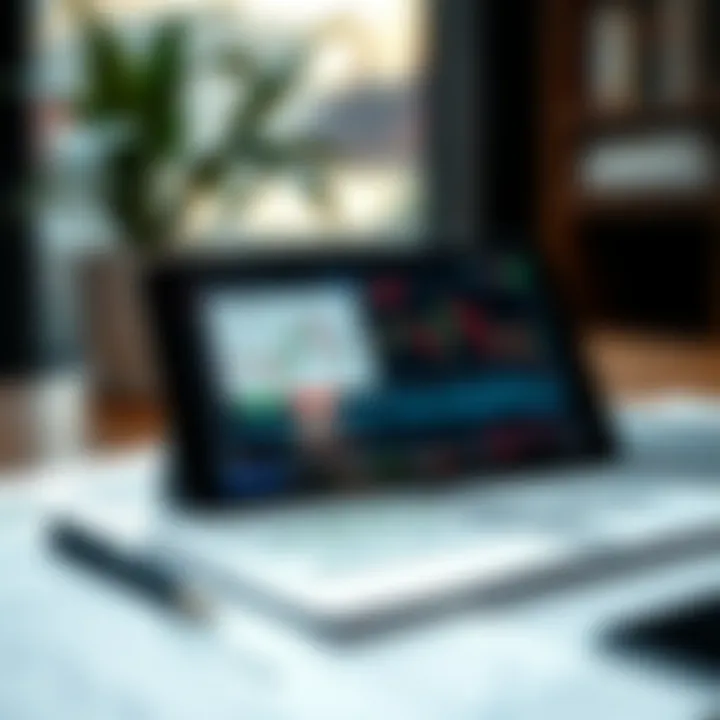 Strategic Forex trading plan with notes and graphs on a digital device screen
