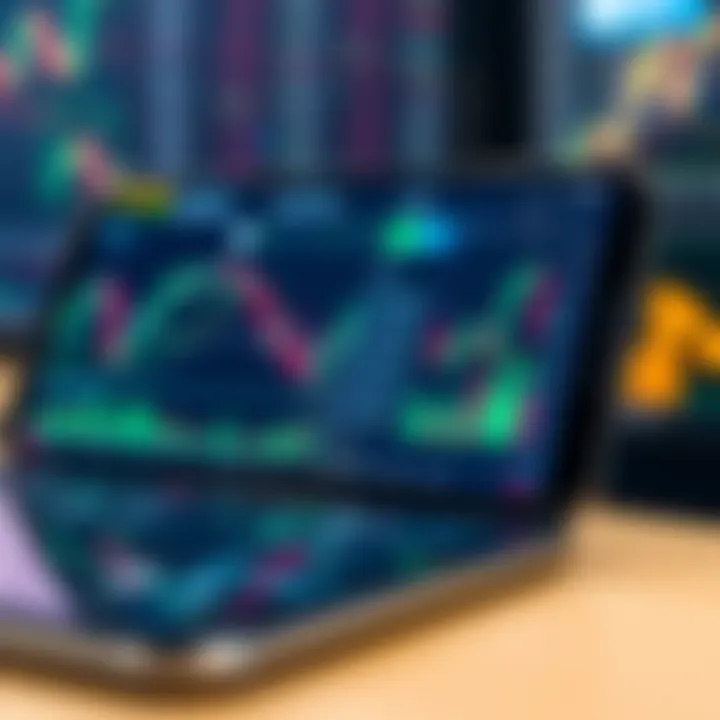Trading Applications Interface for Financial Markets Mobile trading application interface showing stock market charts and real-time data
