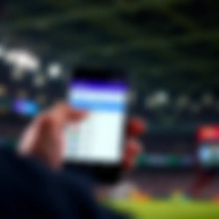 User interacting with Pocket Bet platform on a smartphone displaying betting options