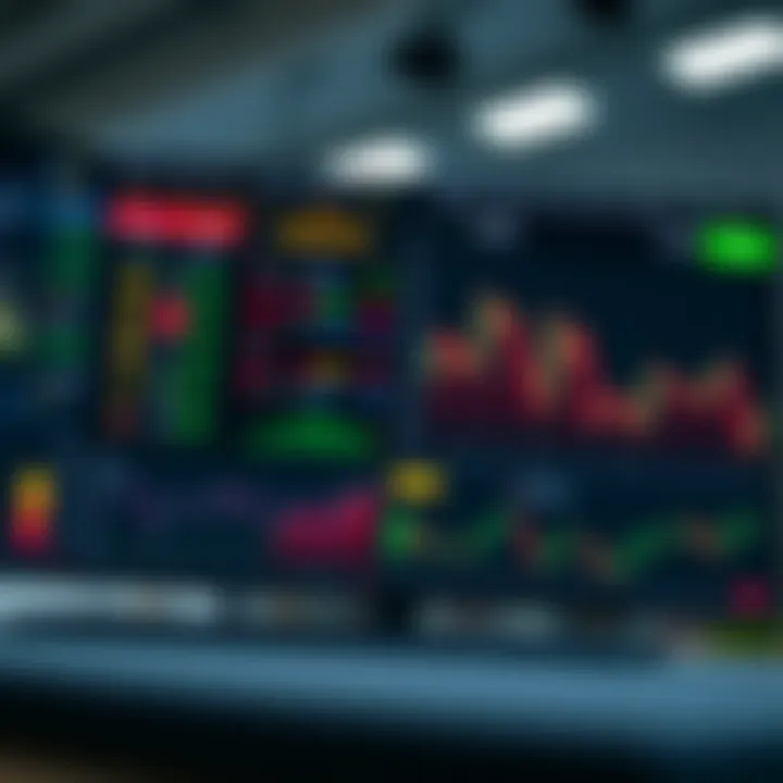 Interface of trading platform displaying various asset options and market charts