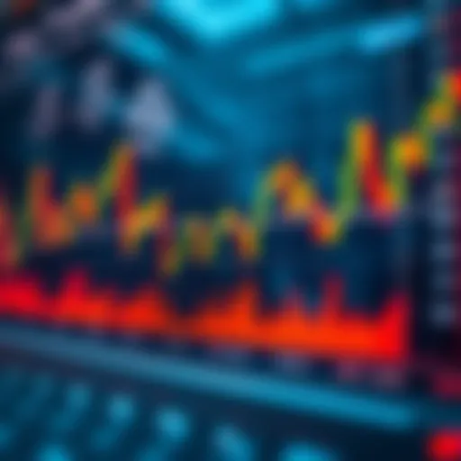 Graph showing fluctuating currency exchange rates representing Forex market activity