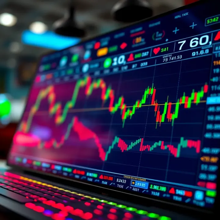 Automated Forex trading bot interface showing market indicators and trading signals