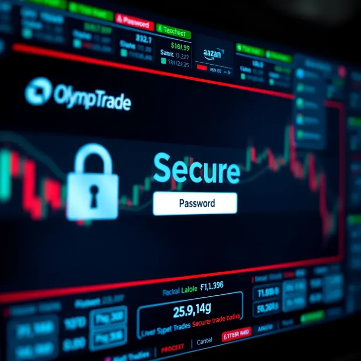 Secure login interface with password protection on digital screen
