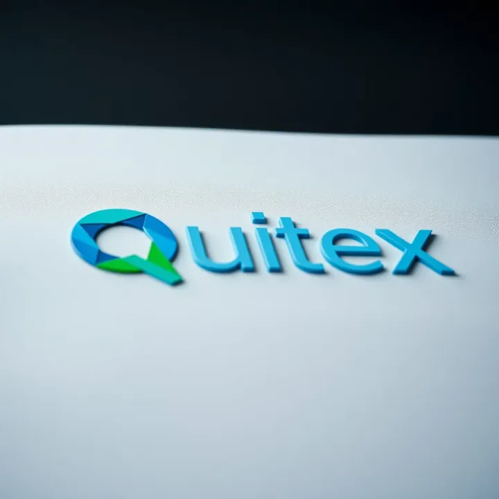 Detailed view of the Quotex logo showcasing its color scheme and geometric shapes