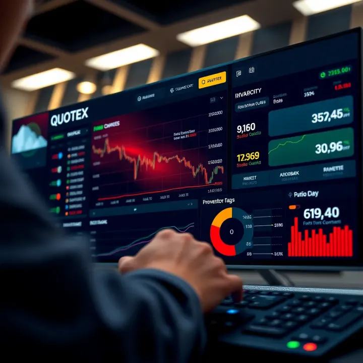 Overview of Quotex Investment Interface User interface of Quotex platform showing investment options and charts