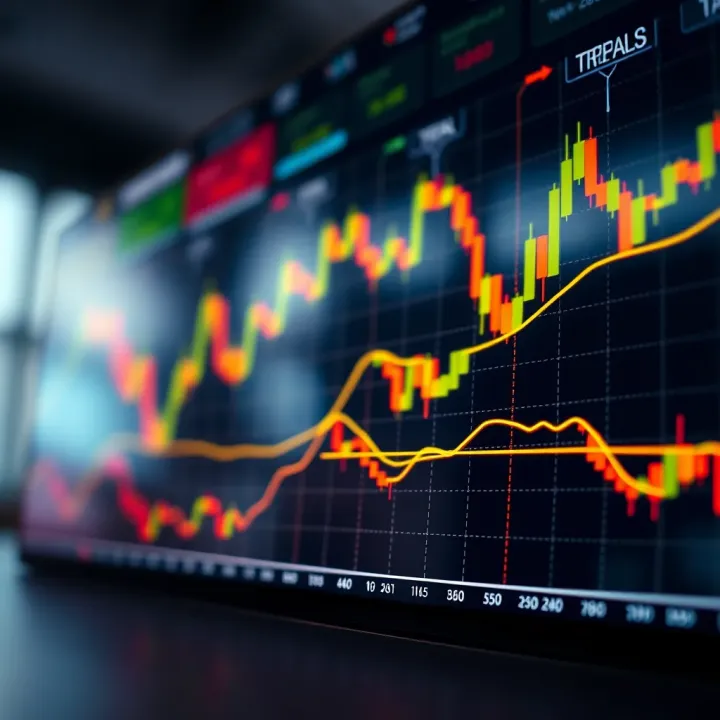 Graph displaying signal trends for binary options trading