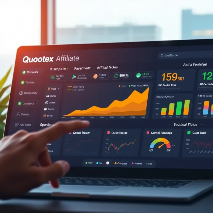 Key Features and Tools in Quotex Affiliate Dashboard Dashboard showcasing key features and tools of Quotex affiliate area