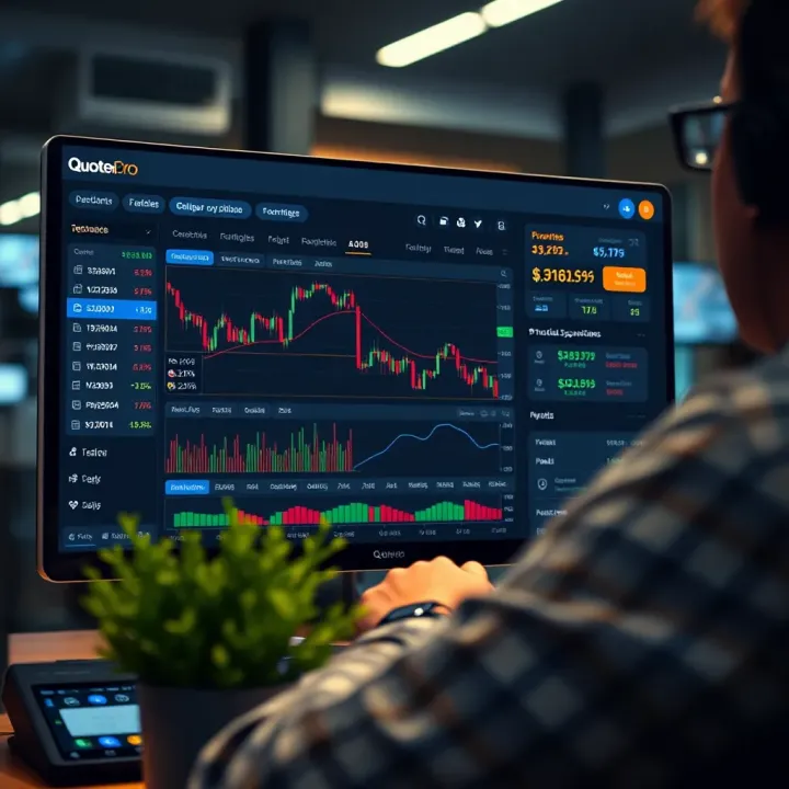 Quotex Pro Platform Interface Overview Dashboard interface of Quotex Pro showcasing trading charts and digital options