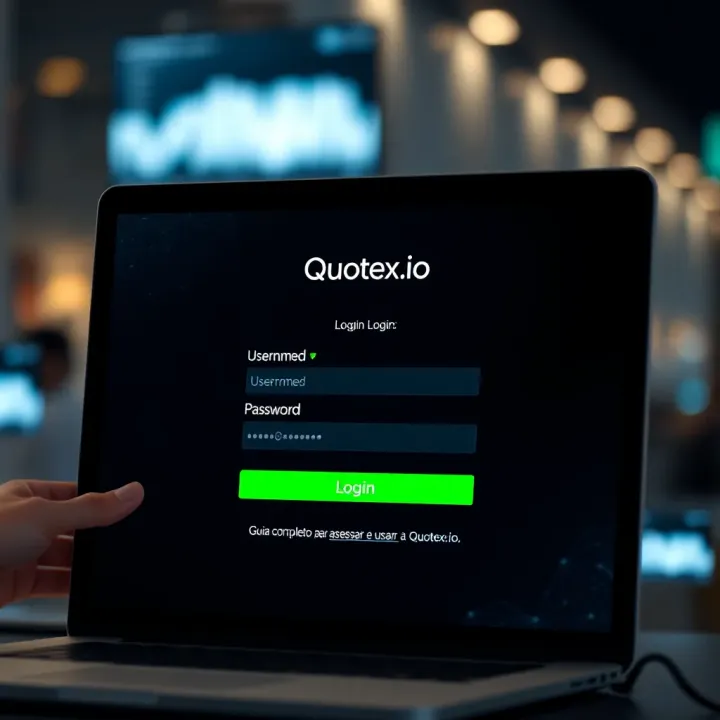 Quotex.io Secure Login Screen Secure login interface of Quotex.io platform with username and password fields