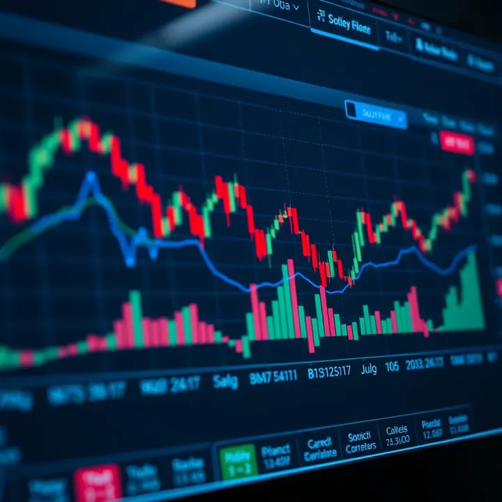 Graph showing different types of trading strategies and market trends