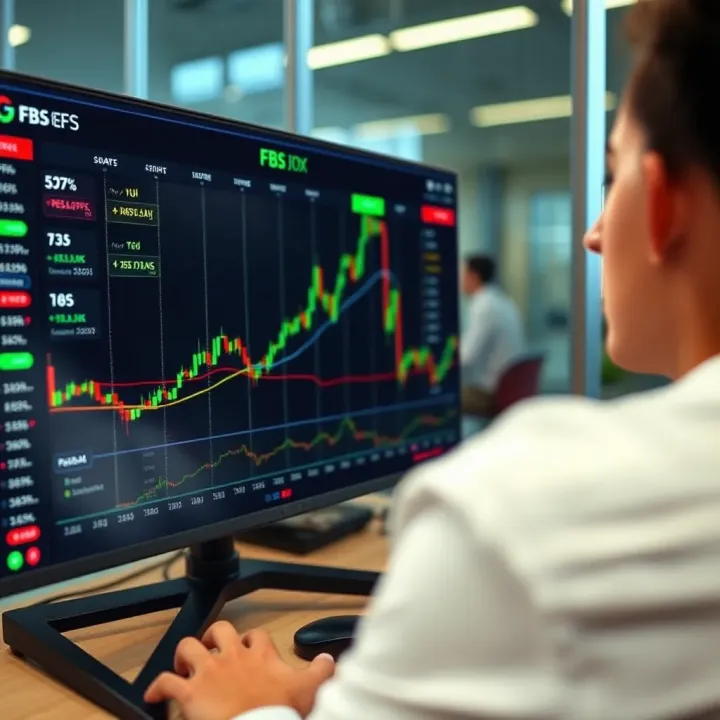 Overview of FBS broker platform showing various account types and trading conditions