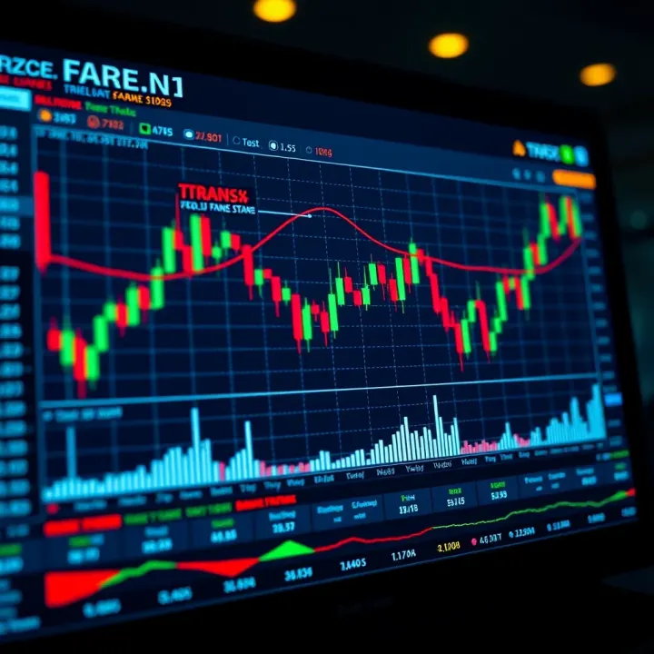 Forex Trading Platform Interface with Market Data Illustration of online forex trading platform interface with currency charts and market data