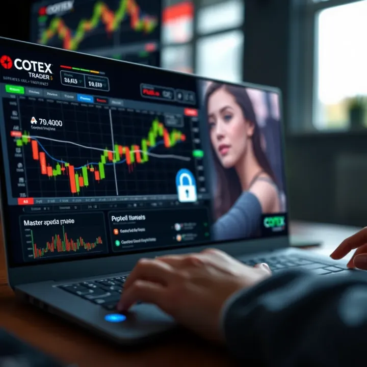 Visual representation of trading tools and security features within the Cotex Trader platform