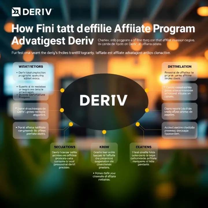 Overview of the Deriv Affiliate Program and Its Advantages Detailed infographic illustrating how the Deriv affiliate program operates and its key benefits