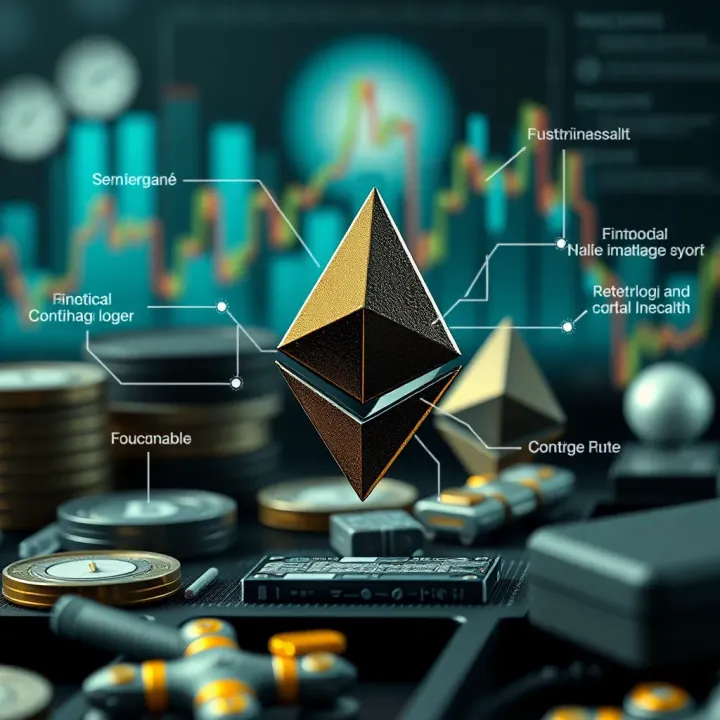 Visual representation of factors influencing Ethereum including technology and external economic elements